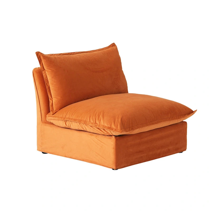 Modular Sectional Sofa Couch, 162.98 Velvet 4 Seater Sofa, Sofa Couch for Living Room Apartment