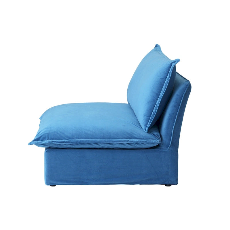 Modular Sectional Sofa Couch, 162.98 Velvet 4 Seater Sofa, Sofa Couch for Living Room Apartment