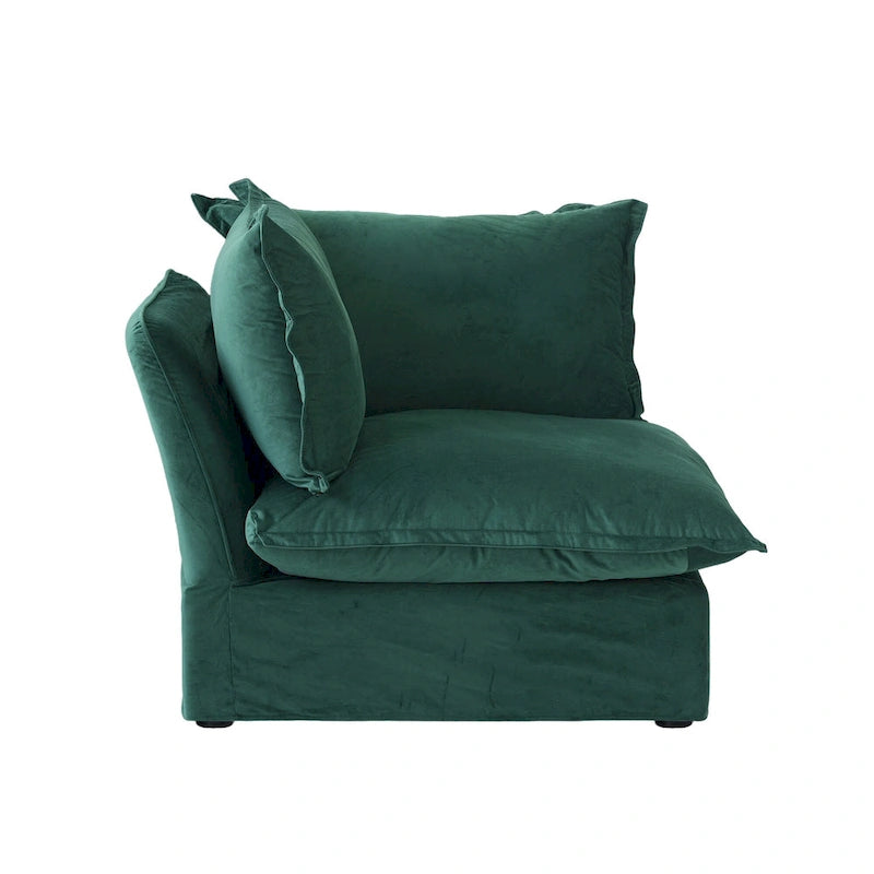 Modular Sectional Sofa Couch, 162.98 Velvet 4 Seater Sofa, Sofa Couch for Living Room Apartment