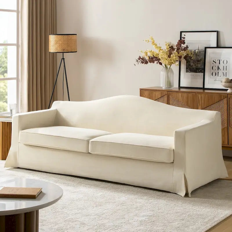 Divano Antonio Transitional 83.5 sfoderabile con schienale curvo di HULALA HOME