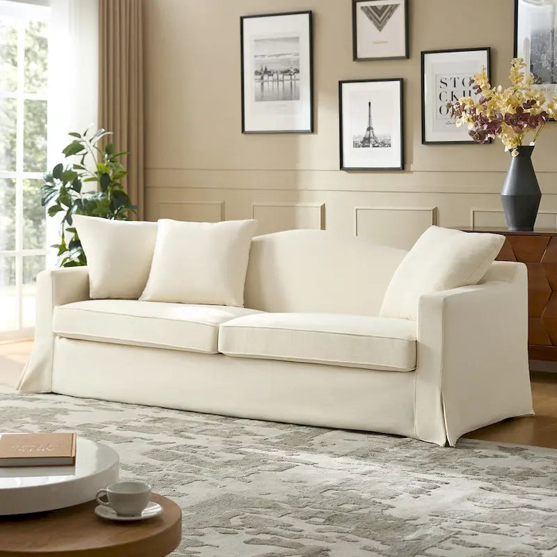 Divano Antonio Transitional 83.5 sfoderabile con schienale curvo di HULALA HOME