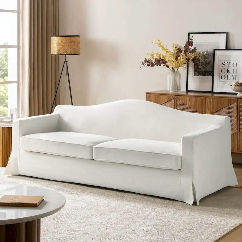 Divano Antonio Transitional 83.5 sfoderabile con schienale curvo di HULALA HOME