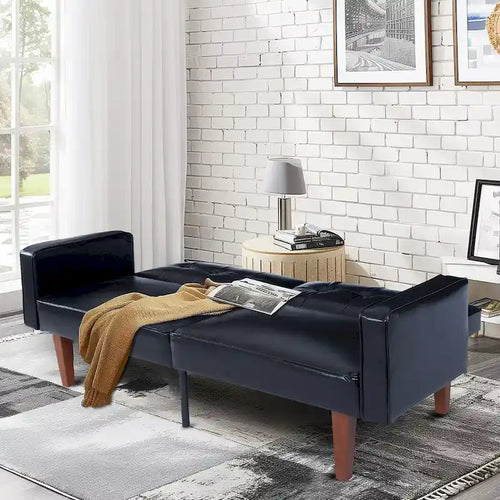 68 inch zachte slaapbank met verstelbare rugleuning en poten van massief hout