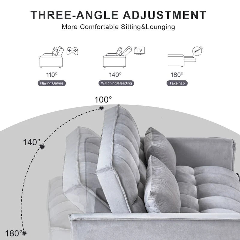 Convertible Sleeper Sofa Bed, Modern Pull Out Couch Bed