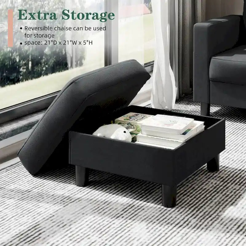 Futzca Convertible Sectional Sofa Couch, L Shaped Couch Sofa