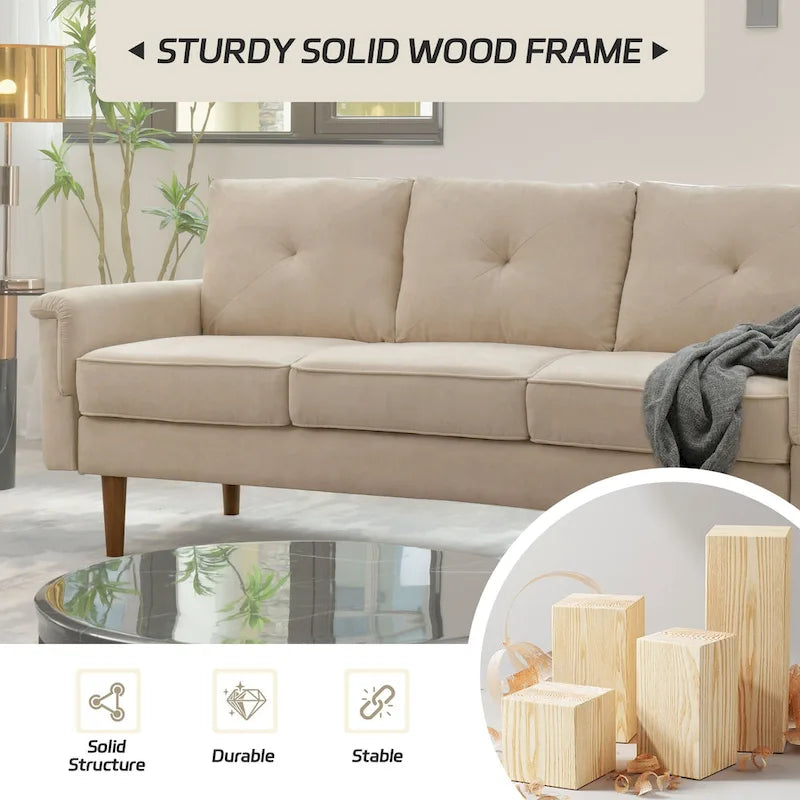 Divano da Interno con Gambe in Legno OVIOS Rive Design