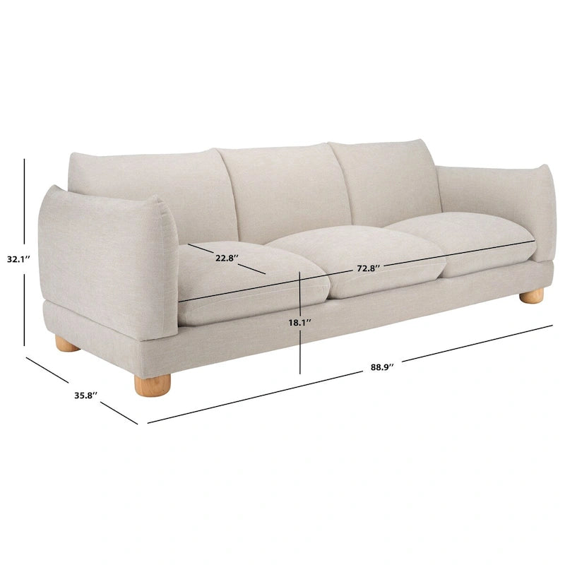 Divano SAFAVIEH Couture Marysa in tessuto performante - 89Lx36Px32A