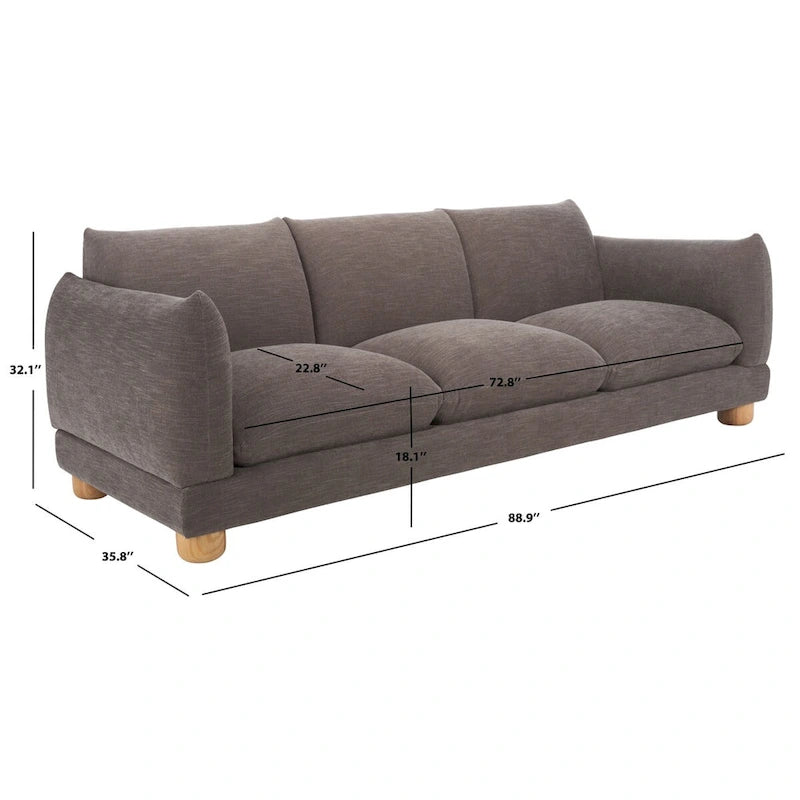 Divano SAFAVIEH Couture Marysa in tessuto performante - 89Lx36Px32A